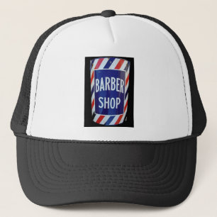Vintage barbershop sign trucker hat