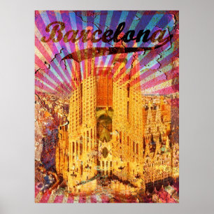 Vintage Barcelona Poster