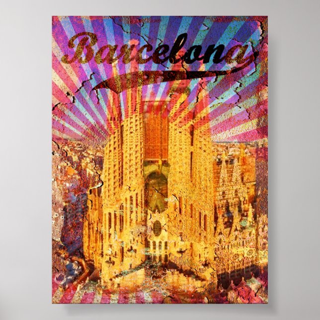 Vintage Barcelona Poster (Front)