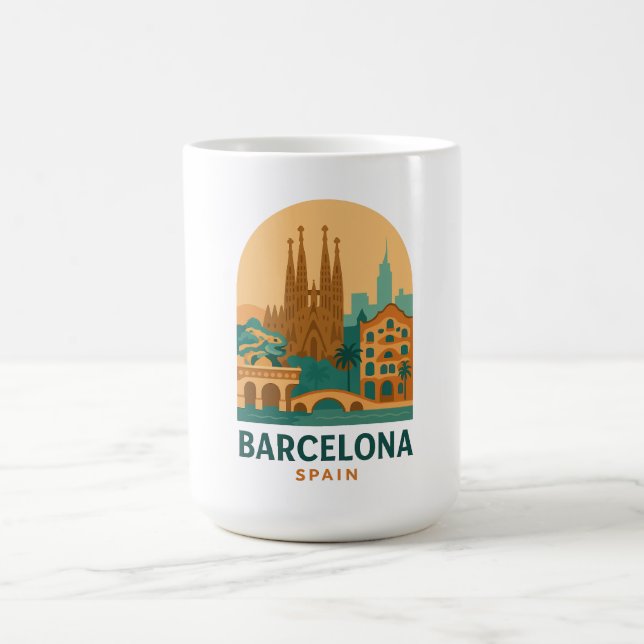 Vintage Barcelona Sagrada Familia Coffee Mug  (Center)