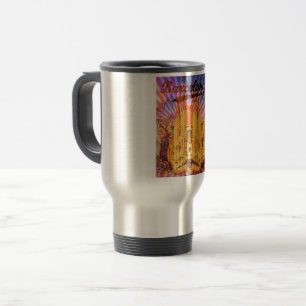 Vintage Barcelona Spain Travel Mug
