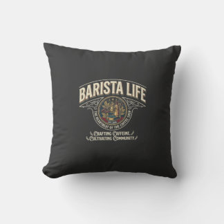 Vintage Barista Life Espresso Coffee Lover T-Shirt Cushion