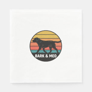 Vintage Bark And Meo Dog Sunset Shirt Design_1 Napkin