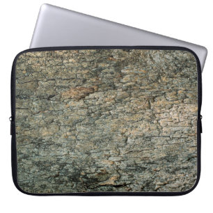 Vintage bark wood backgroundabstract, graphic deco laptop sleeve