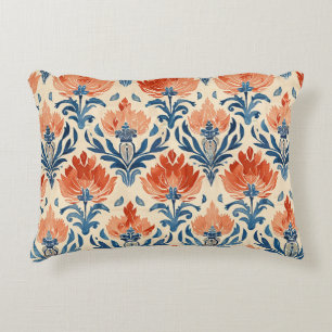 Vintage Barkcloth with Light Background Decorative Cushion