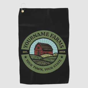 Vintage Barn ADD NAME Country Farm Crops Farmer  Golf Towel