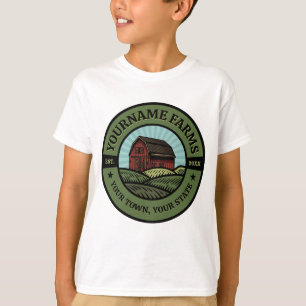 Vintage Barn ADD NAME Country Farm Crops Farmer  T-Shirt