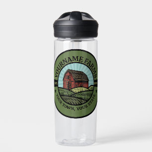 Vintage Barn ADD NAME Country Farm Crops Farmer  Water Bottle