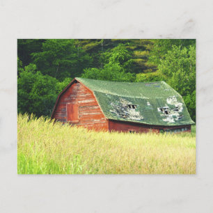 Vintage Barn in the Adirondacks,  N. Y. Postcard