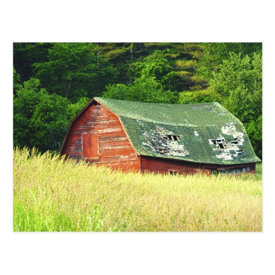Vintage Barn in the Adirondacks, N. Y. Postcard