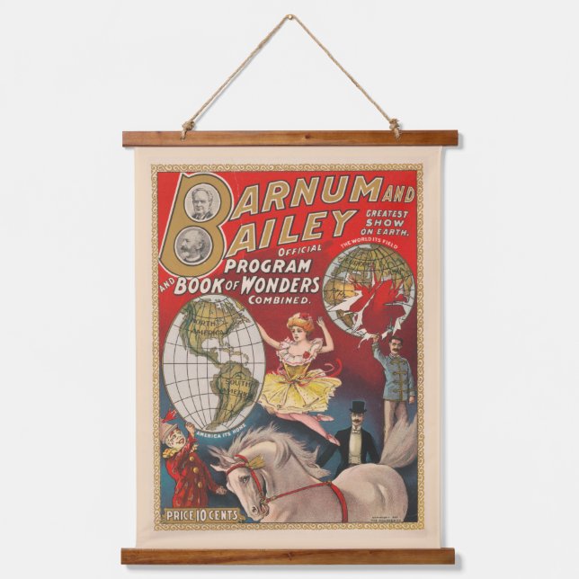 Vintage Barnum And Bailey Program Cover Hanging Tapestry (Front)