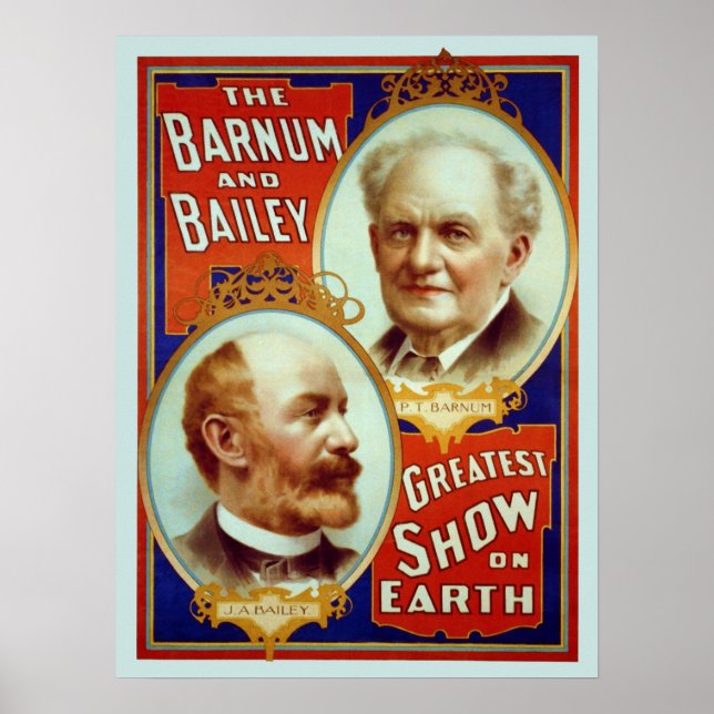 Vintage Barnum & Bailey Circus Poster (Front)