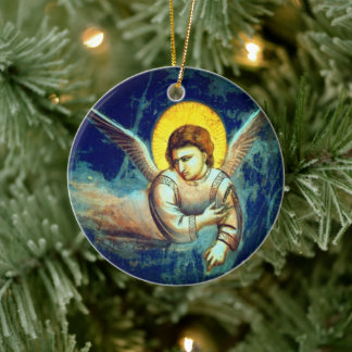 Vintage Baroque Angel  Ceramic Tree Decoration