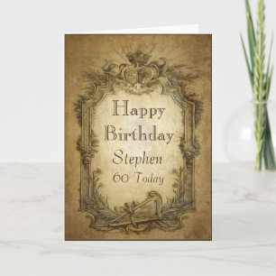 Vintage Baroque Birthday Card