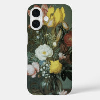 Vintage Baroque, Bouquet of Flowers in Glass Vase