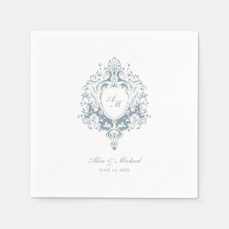 Vintage Baroque Crest | Chic Wedding Napkin