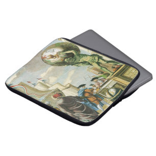 Vintage Baroque Era Atlas Frontispiece World Globe Laptop Sleeve