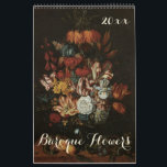 Vintage Baroque Fine Art, Still Life Flowers Calendar<br><div class="desc">Vintage fine art baroque paintings by a variety of artists. January - Vase of Flowers in a Niche (1612) by Jacques de Gheyn the Younger February - Flowers in a Metal Vase (c. 1640s) by Jan Brueghel the Younger March - Bouquet of Flowers in a Glass Vase (1621) by Ambrosius...</div>