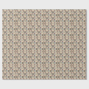 Vintage Baroque Fleur-de-Lis & Roses Royal Pattern Wrapping Paper