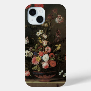 Vintage Baroque Floral Still Life Flowers in Vase iPhone 15 Case
