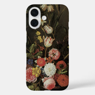 Vintage Baroque Floral Still Life Flowers in Vase iPhone 16 Case