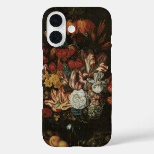 Vintage Baroque, Floral Still Life Flowers in Vase iPhone 16 Case