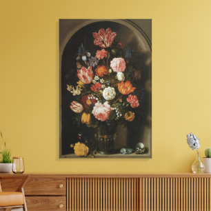 Vintage Baroque, Flower Piece by Bosschaert, Elder Canvas Print