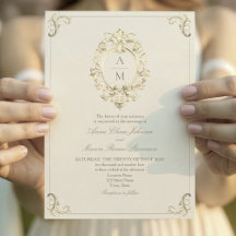 Vintage Baroque Gold Cream Wedding