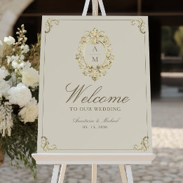 Vintage Baroque Gold Wedding Welcome