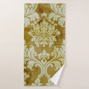Vintage baroque ornament seamless pattern bath towel