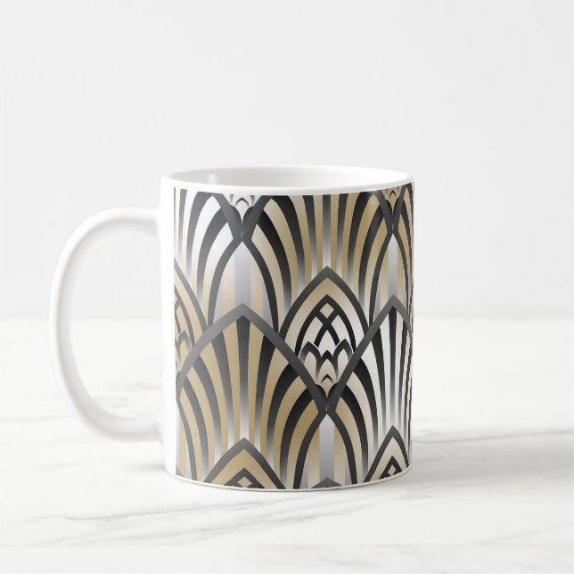 Vintage Baroque: Ornamental Seamless Pattern Coffee Mug (Left)