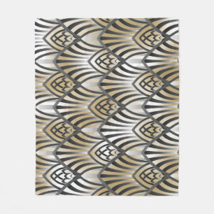 Vintage Baroque: Ornamental Seamless Pattern Fleece Blanket