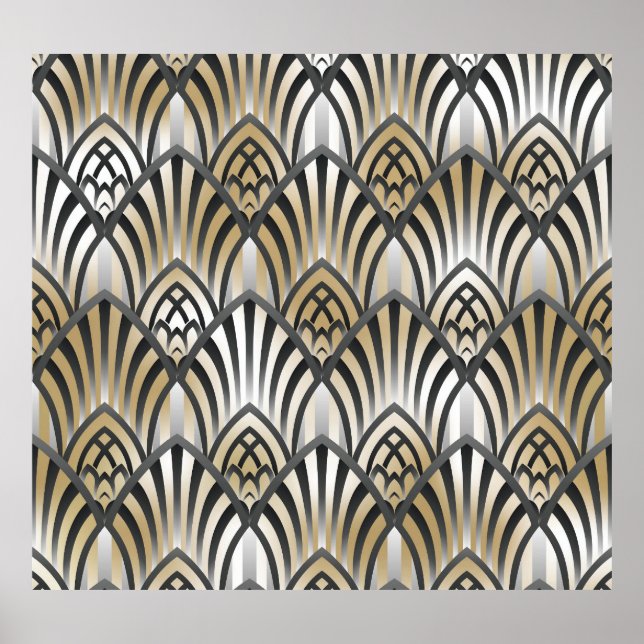 Vintage Baroque: Ornamental Seamless Pattern Poster (Front)