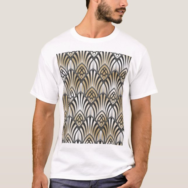 Vintage Baroque: Ornamental Seamless Pattern T-Shirt (Front)