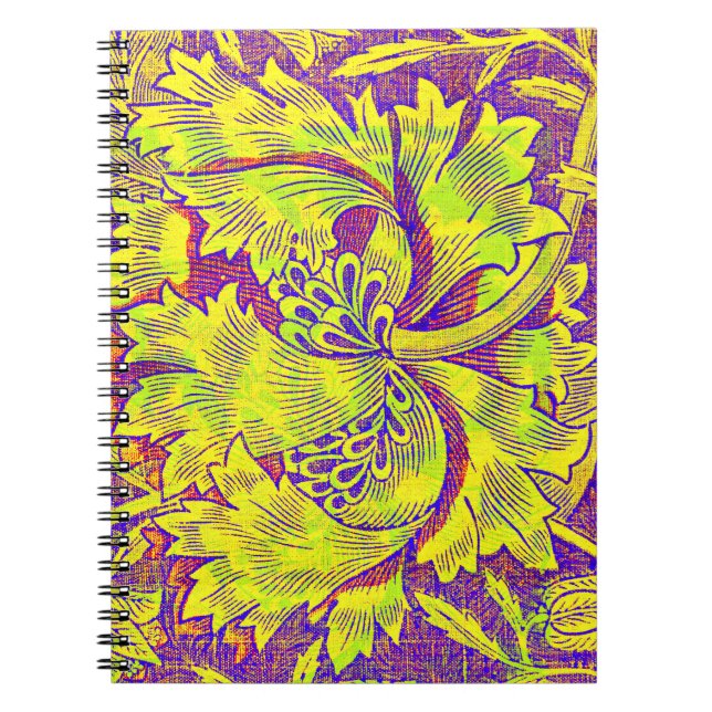 Vintage Baroque Pattern Colourful Journal (Front)