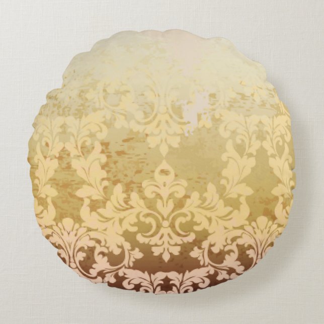 Vintage baroque pattern, ornamental luxury. round cushion (Front)