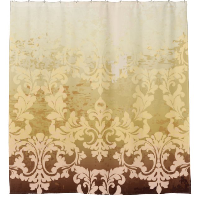 Vintage baroque pattern, ornamental luxury. shower curtain (Front)