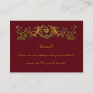 Vintage Baroque Rococo Border with Hearts Enclosure Card