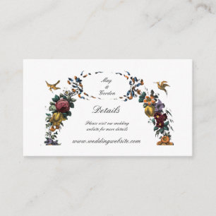 Vintage Baroque Rococo Floral Cartouche Enclosure Card