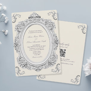 Vintage Baroque Rococo Wedding Invitation