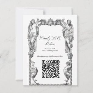 Vintage Baroque Statue Fine Art Renaissance Online RSVP Card