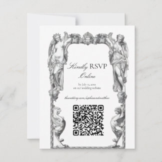 Vintage Baroque Statue Fine Art Renaissance Online RSVP Card