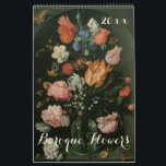 Vintage Baroque Still Life Flowers Art Paintings Calendar<br><div class="desc">Vintage fine art baroque paintings by a variety of artists. January - Vase of Flowers in a Niche (1612) by Jacques de Gheyn the Younger February - Vase of Flowers by a Window (1650-1657) by Balthasar van der Ast March - Bouquet of Flowers in a Glass Vase (1621) by Ambrosius...</div>