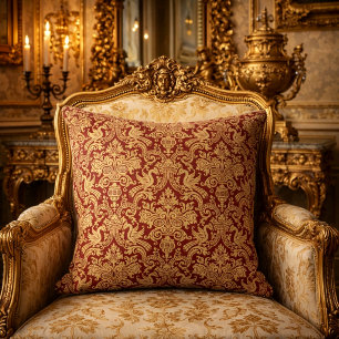 Vintage Baroque Style Brocade Pattern Cushion