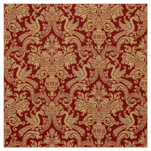 Vintage Baroque Style Brocade Pattern Fabric