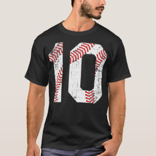 Vintage Baseball 10 Jersey Number T-Shirt