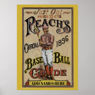 Vintage Baseball 1886 Add text Poster