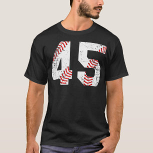 Vintage Baseball 45 Jersey Number  T-Shirt
