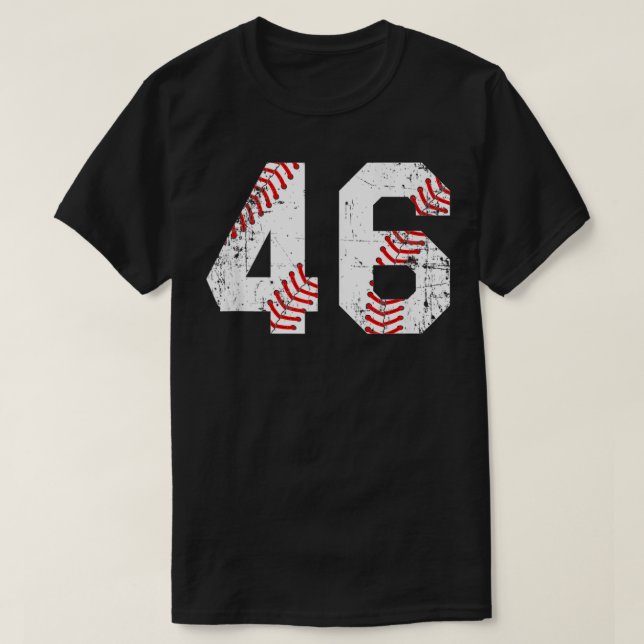 Vintage Baseball 46 Jersey Number  T-Shirt (Design Front)