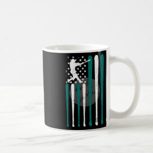 Vintage Baseball American Us Flag Baseball Spirits Coffee Mug